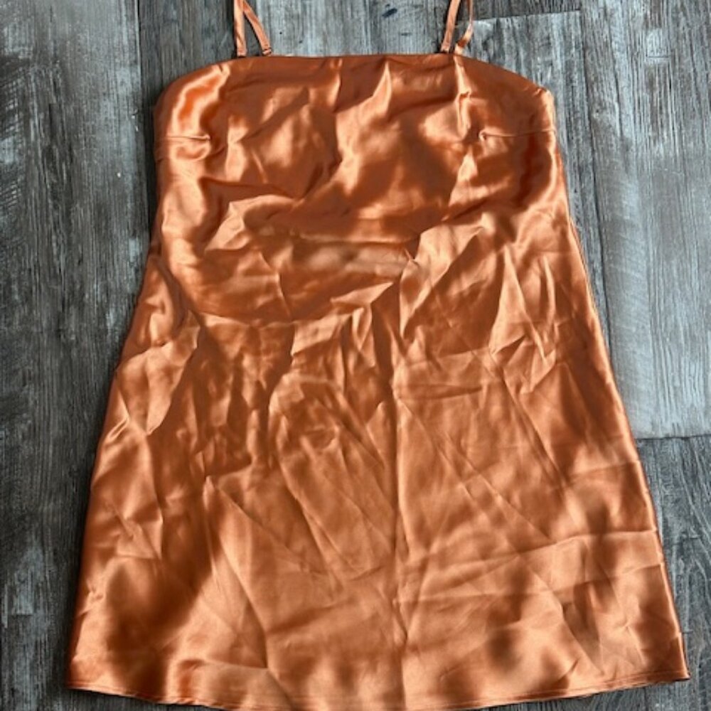 Orang mini dress